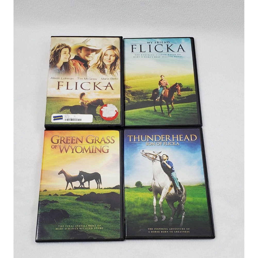 20th Century Fox Flicka DVD Set 4-Disc Multi Color Good Horse Movie Collection